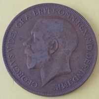 1 Penny Münze - King Georg V. - Grossbritannien 1921