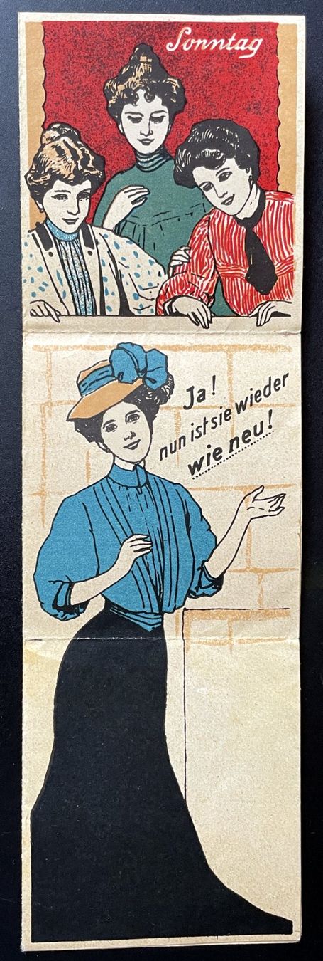 Arts picturaux & lithographies: Werbeflyer Braun'sche Haushaltfarben um 1910 – D'occasion à Savagnier par Ne2065 6