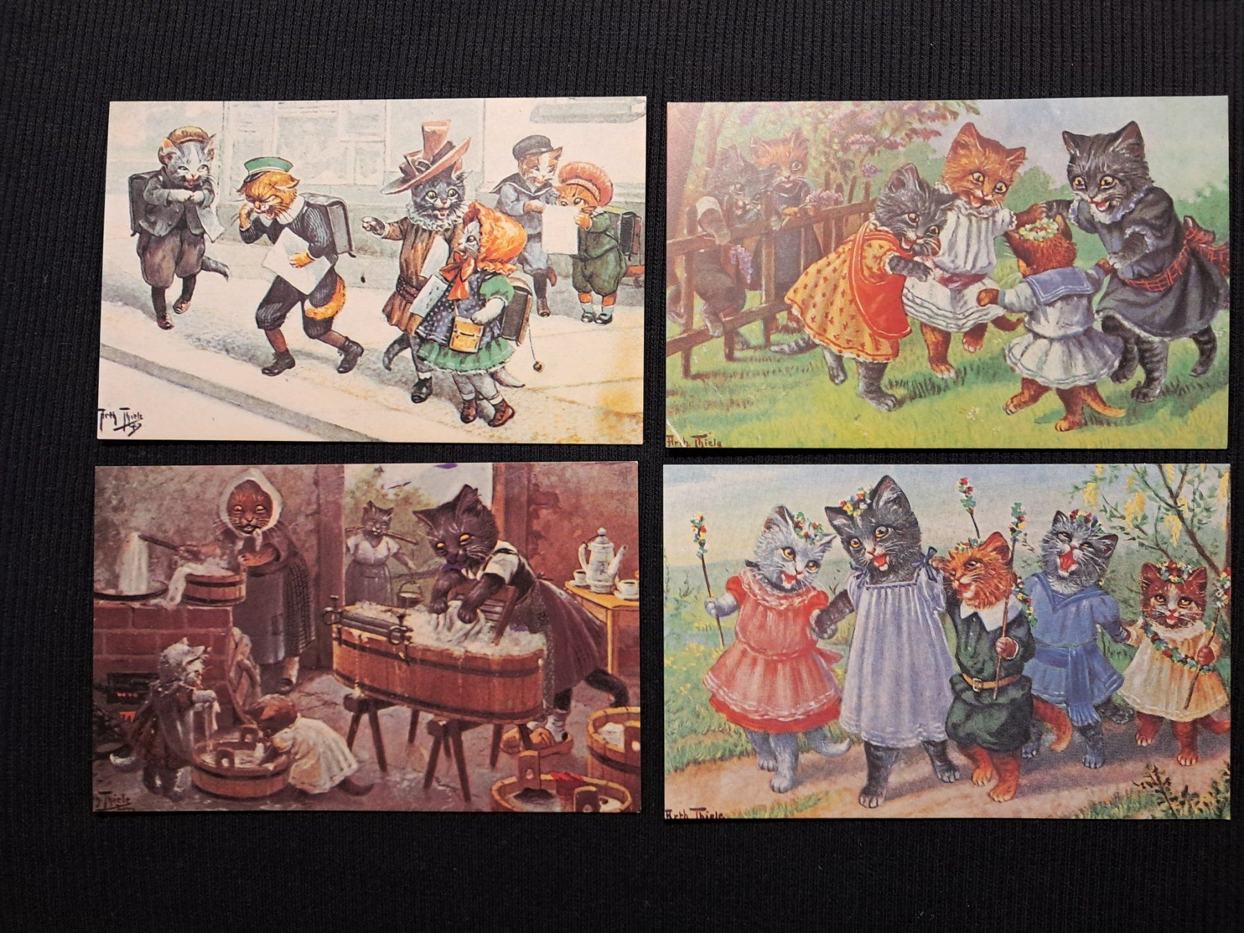 Cartoline postali: 4 CP Chats - 4 AK Katzen – Usato da Ponto Valentino venduto da giorgia06