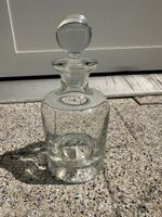 Karaffe Glas klar Kugelschloss guter Zustand
