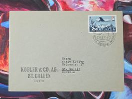 CL31 Enveloppe + Timbre Suisse 1947