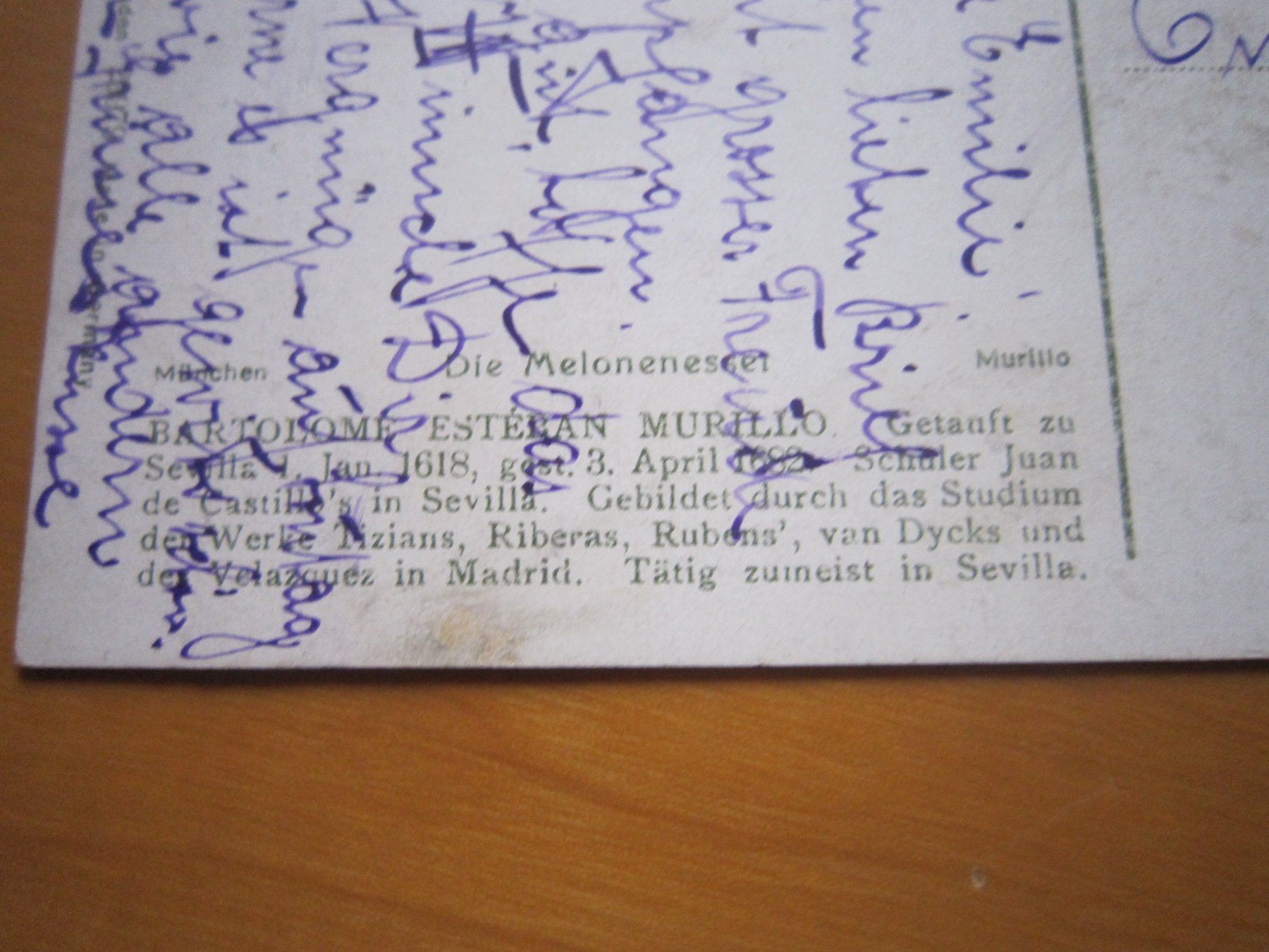 Cartoline postali: No 13 Postkarte die MElonenesser Morillo 1919 – Usato da Gordola venduto da Polentaefung 3