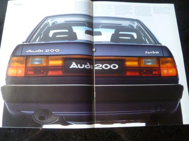 Audi Documenti: Audi 200 Prospekt 1984 – Usato da Zofingen venduto da sosalinos01