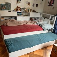 Yann Kinderbett mit Ausziehbett und Regal