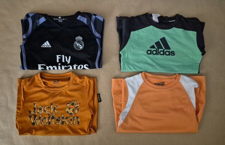 4 Sport T-Shirts Adidas Jack Wolfskin Gr. 122/128