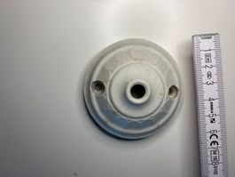 Baldachin, Rosette, Porzellan unglasiert, antik