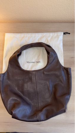 MASSIMO DUTTI LEATHER TOTE BAG