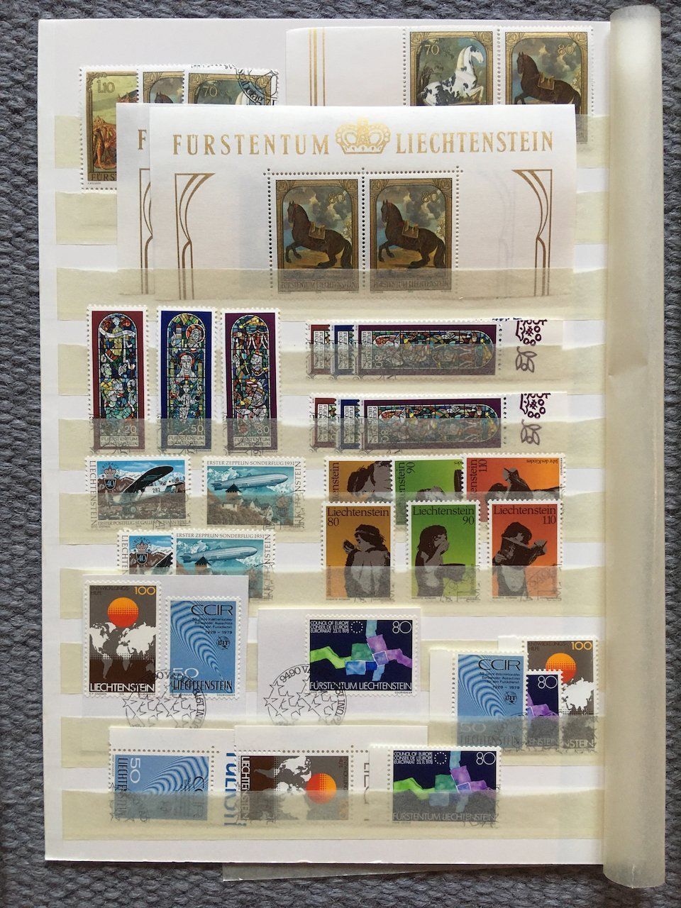 Alle Briefmarken: Liechtenstein 1974-79 postfrisch und gestempelt mit ET – Gebraucht aus Nesslau von zueri6 7