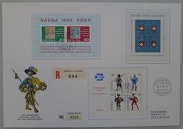 1974, LUXUS-FDC mit drei Blocks der PHILMAIL AG, lim.AUFLAGE