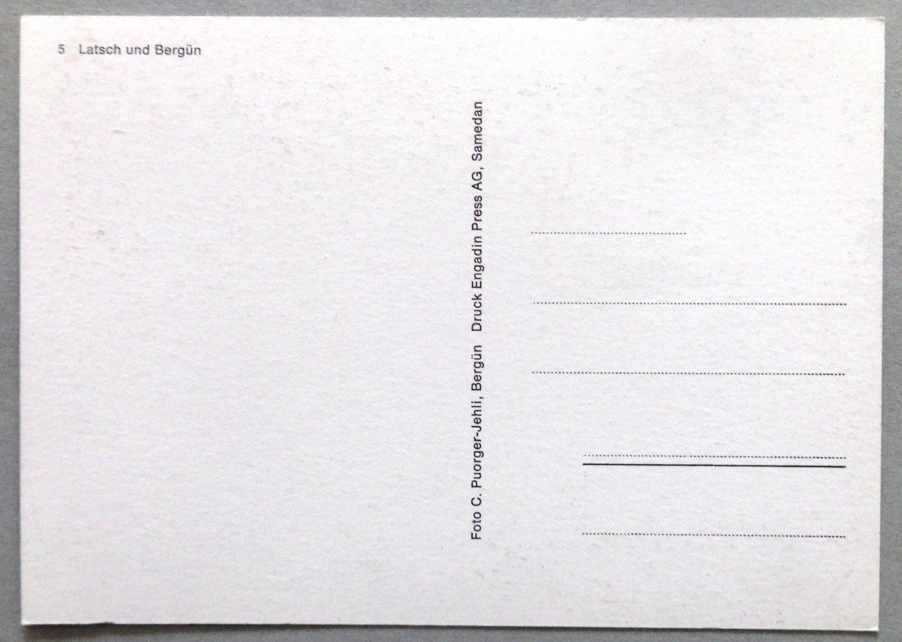 Cartoline postali: Latsch und Bergün – Usato da Fétigny venduto da Billy2miny 1