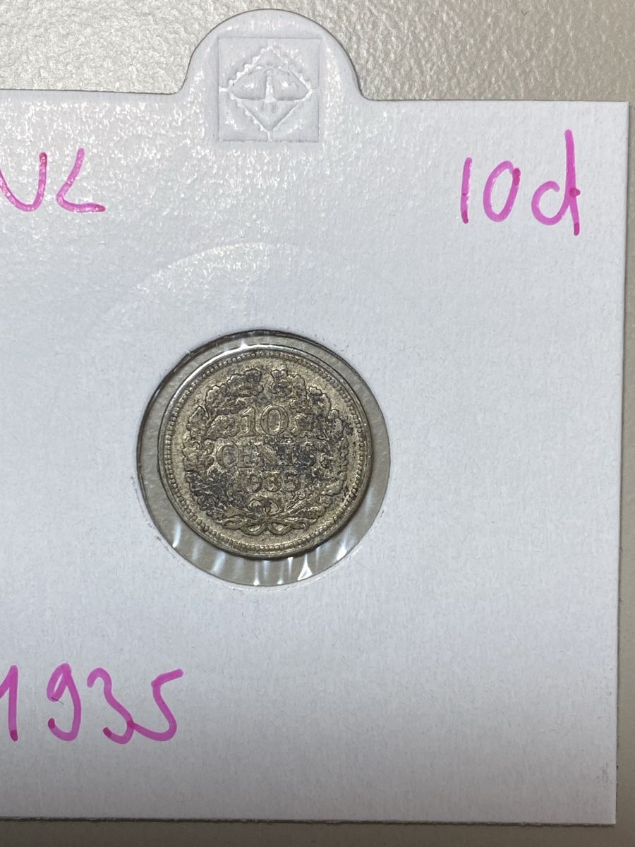 Toutes les monnaies: Pays-Bas - 10 cents - 1935  – D'occasion à Payerne par Mike1682