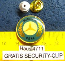 MERCEDES BENZ AUTO LOGO 22mm PIN GLASIERT OLDI VINTAGE