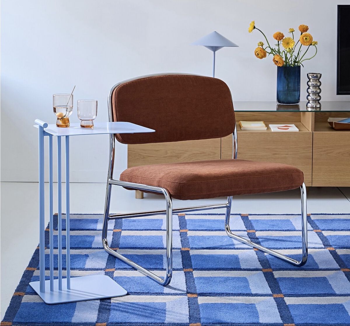 Tavoli: Couchtisch Metall in babyblau – Nuovo (secondo la descrizione) da Zürich venduto da kaeppelizurich 1