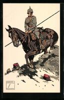 Ludwig Hohlwein: Soldat mit Lanze zu Pfe