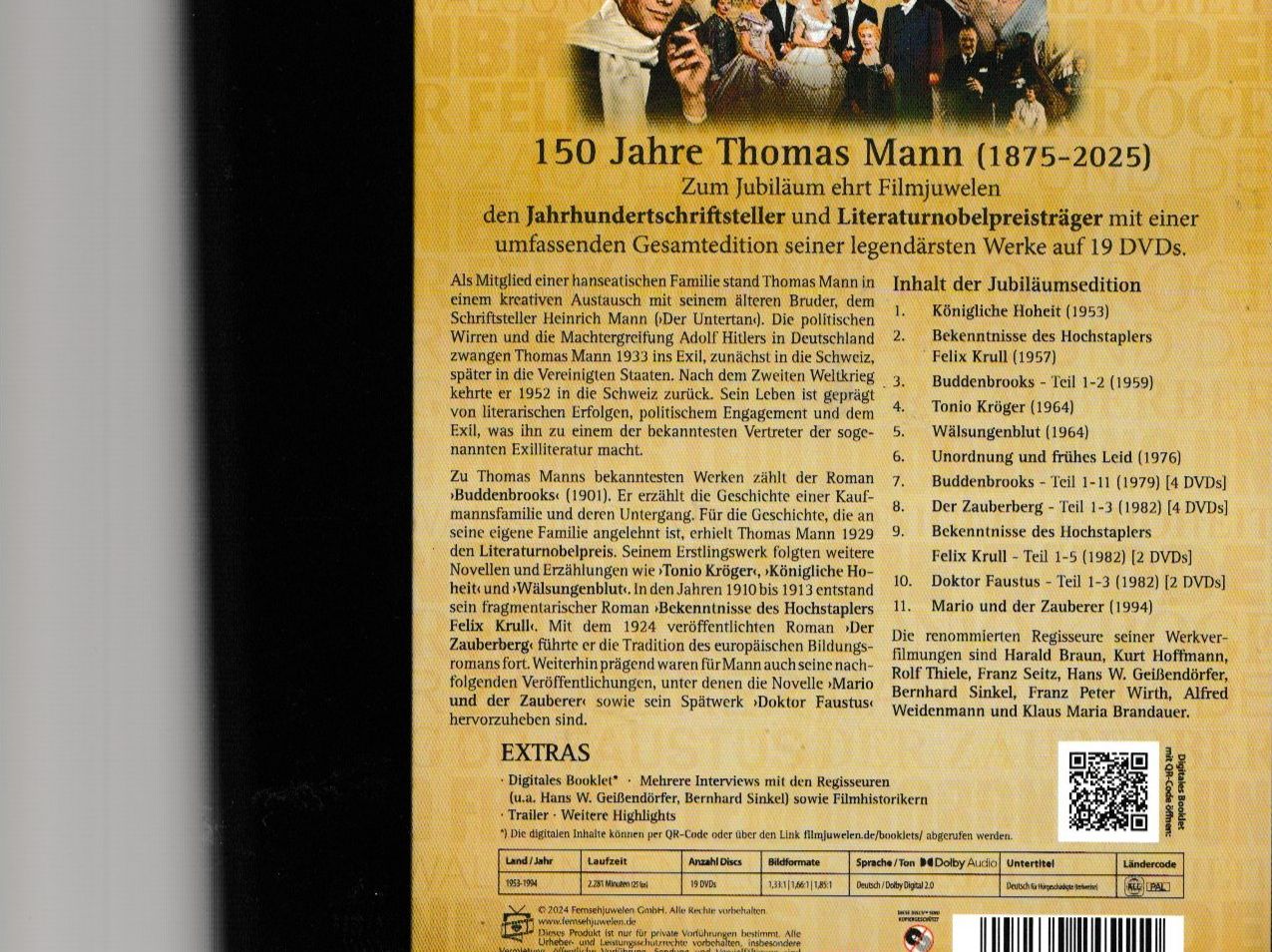 Tutti i DVDs: DVD Thomas Mann Jahrhundert Edition – Usato da Chur venduto da zowie72 1