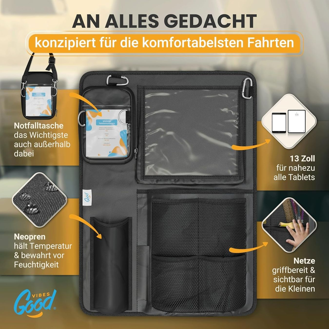 Tutti i ricambio: Autositz Organizer Kinder 45x60cm Rücksitz – Nuovo e nell'imballaggio originale da Suhr venduto da SchnapperCH 3