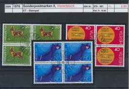 1976 "Sonderpostmarken II", Viererblock, ET - Stempel