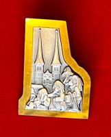 Fasnachtsplakette Luzern GOLD 1981 mit Original-Nadel