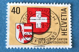 Nr.621 mit Stempel   Kanton Jura Wappen 1978   