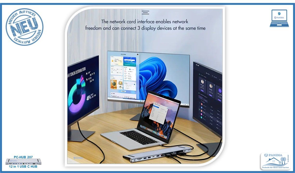 Hub & Switch: Dockingstation USB-C-12-in-1 HUB – Nuovo e nell'imballaggio originale da Luterbach venduto da PANIMA1 8
