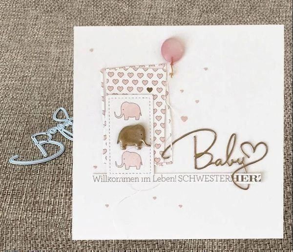 Sciablone: BABY SCHRIFTZUG STANZSCHABLONE – Nuovo e nell'imballaggio originale da Affoltern am Albis venduto da scrapbooking 1