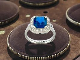 Saphir - Diamant - Ring