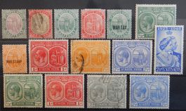 St Kitts and Nevis British Lot mit alten Werten I