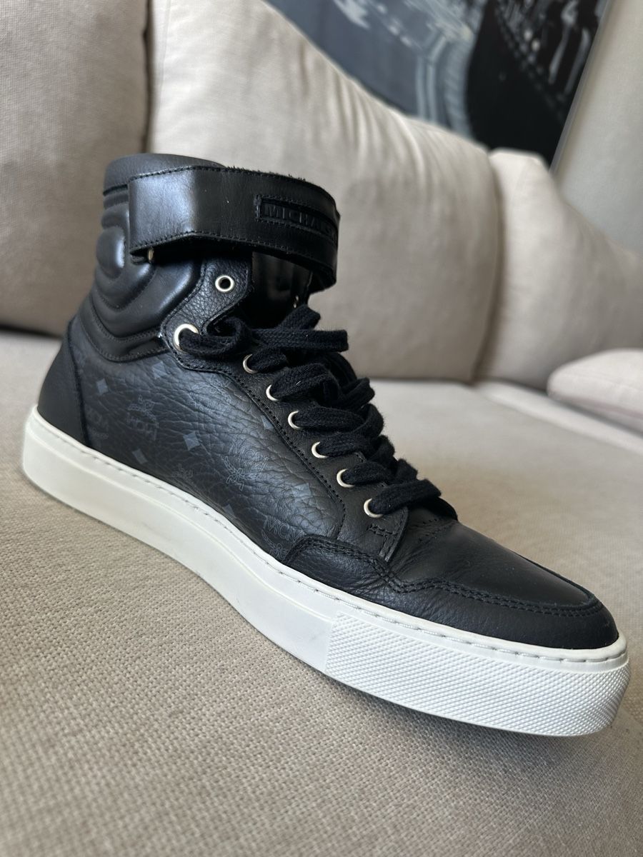 Mcm Herrenschuhe: MCM High-Top Black Leather Sneaker, Size 43, Winter Style – Gebraucht aus Muri b. Bern von nap_br62 3