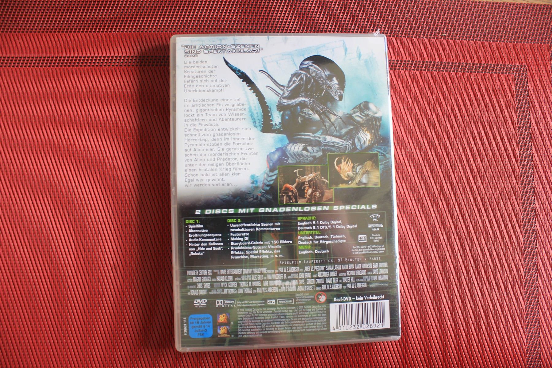 Tutti i DVDs: ALIEN VS. PREDATOR - 2-Disc Extreme Edition (DVD) – Nuovo e nell'imballaggio originale da Geroldswil venduto da Schlumpfine1973 1