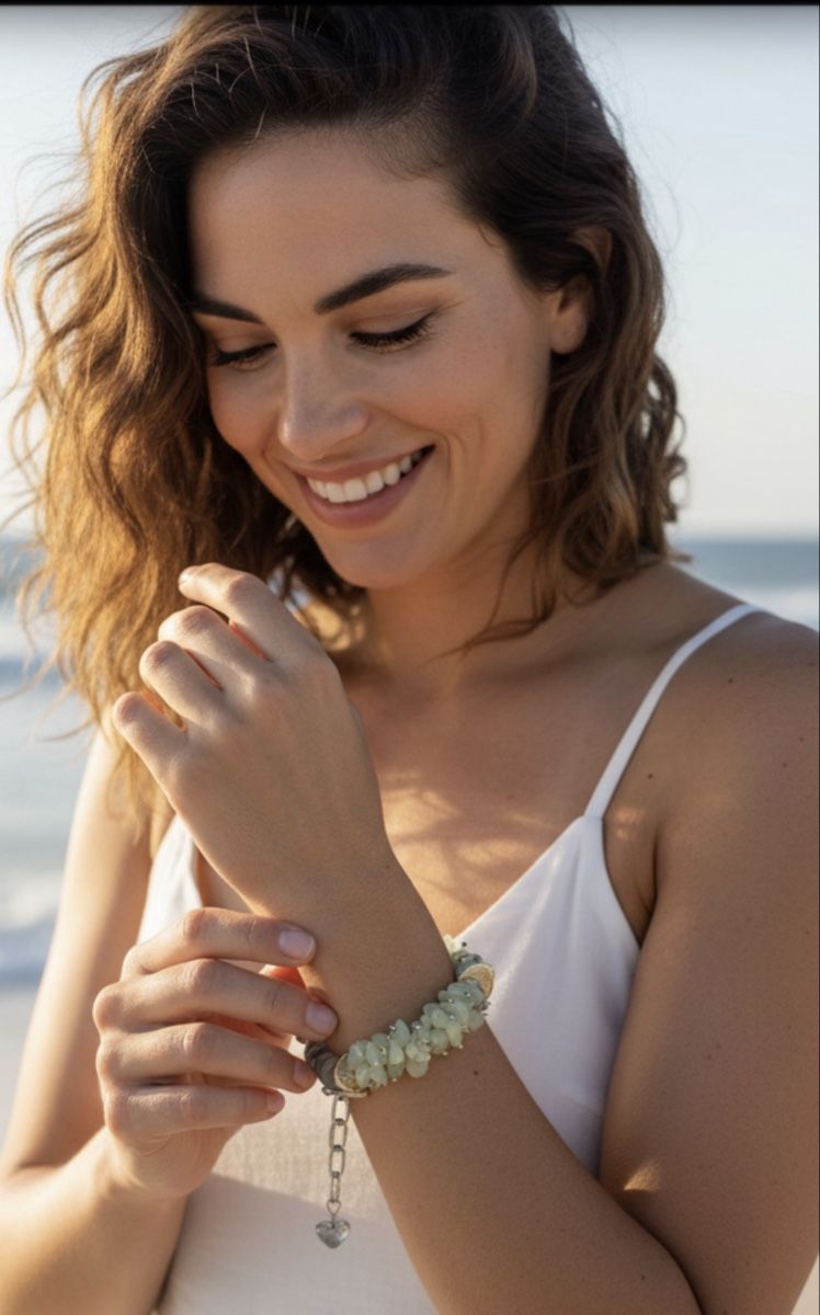 Armbänder & -reifen: Armband mit Labradorit und Serpentine  – Neu und originalverpackt aus Kriens von Hortensie6 3