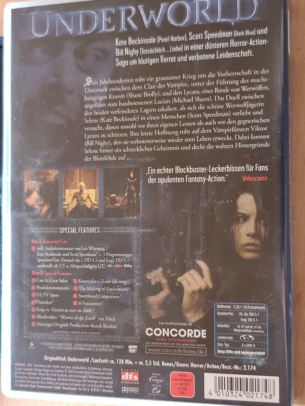 Tutti i DVDs: Underworld extended cut edition – Usato da Dintikon venduto da Vexi 1