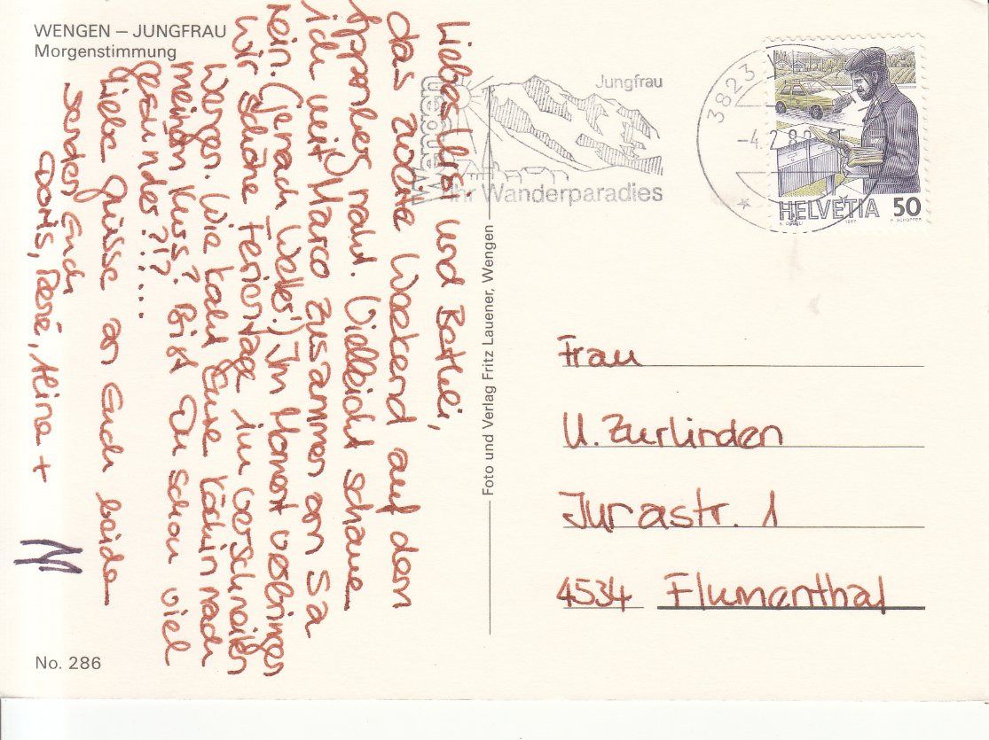 Cartoline postali: Wengen 1988 – Usato da Bürglen TG venduto da StampGraf 1