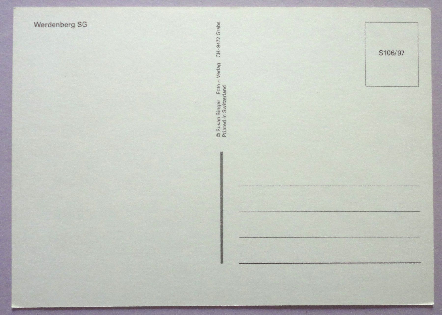 Cartoline postali: Werdenberg SG – Usato da Fétigny venduto da Billy2miny 1