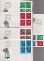 PJ-FDC-Serie 1980. Mit 4-er-Block's.