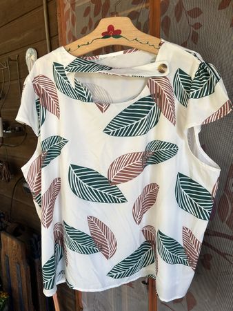 T-Shirt 5XL „Blätter“