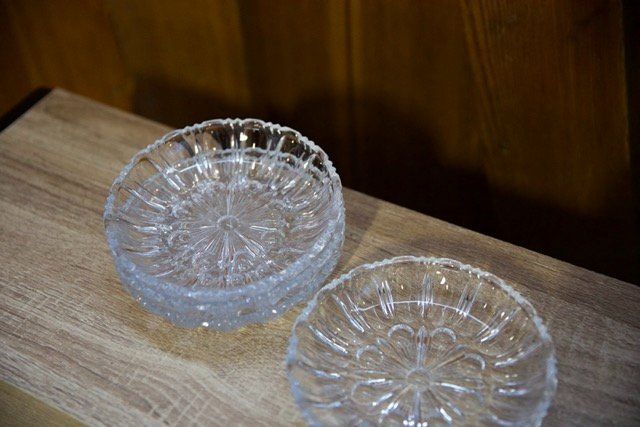 Piatti: Vier Kristallglas Dessertteller, floral – Usato da Titterten venduto da fra_v27g 1