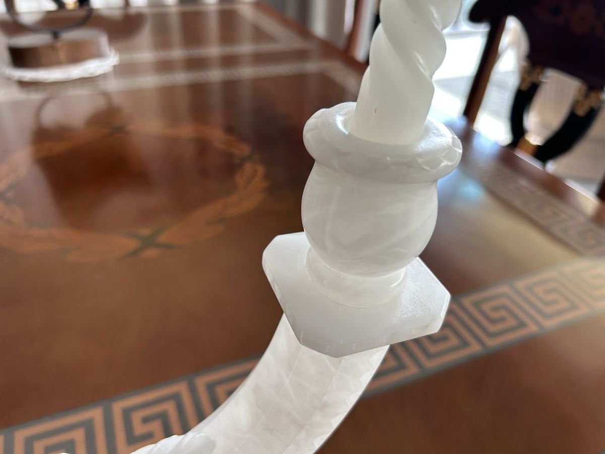 Bougeoirs: Armleuchter, Alabaster, Top Zustand – D'occasion à Heiligkreuz (Mels) par Oldtimerfan03 4