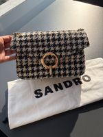 Sandro Tasche Tweed Schwarz/Weiss