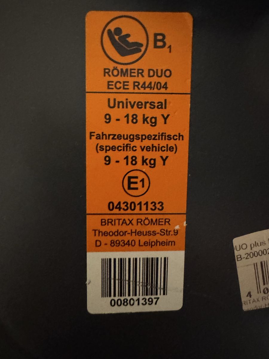 Britax Römer Sièges auto: Kindersitz (9-18kg) Römer Duo Plus olive-grün – D'occasion à Rothrist par fiuric 2