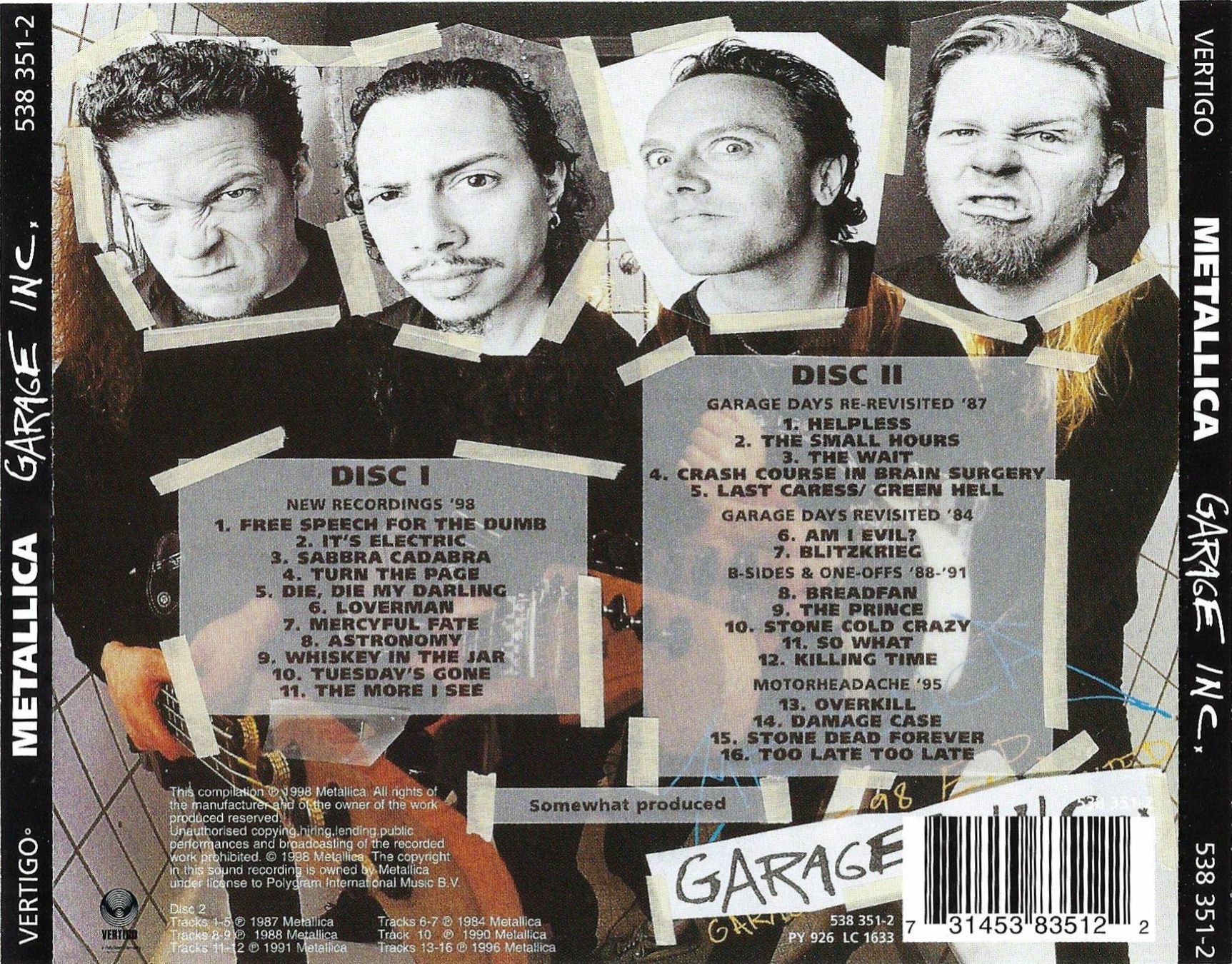 CDs: Doppel-CD: METALLICA - Garage Inc. – Gebraucht aus Rotkreuz von groeli69 1