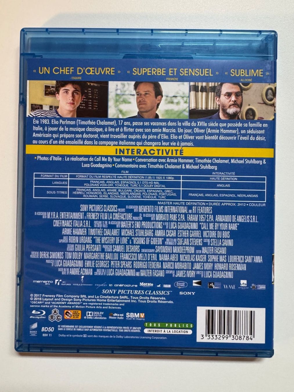Tutti i DVDs: Blu-ray : Call Me By Your Name – Nuovo (secondo la descrizione) da Delémont venduto da yannickbarthe 1