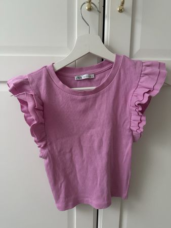Zara Shirt Pink Rüschen Ärmel Grösse XS Top Zustand