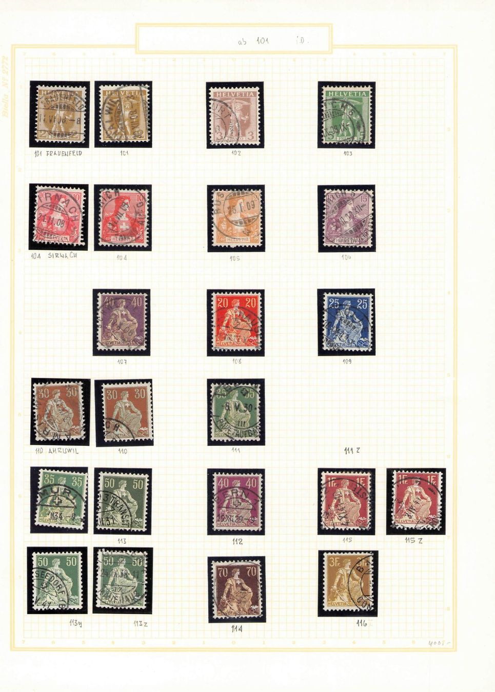 Tutti i francobolli: Lot Freimarken , Nr. Siehe scan – Usato da Reichenburg venduto da Pipo-67