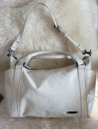 Freitag Tasche weiss  mit Schulterriemen