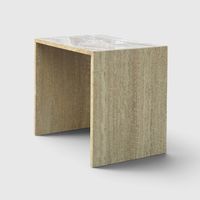 Beistelltisch // Travertin // 44 cm hoch
