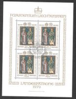 Liechtenstein Kleinbogen 672 Landespatrone ET 6.9.1979