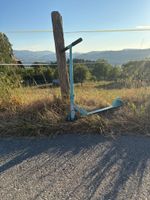 Tretroller blau verstellbar gebraucht