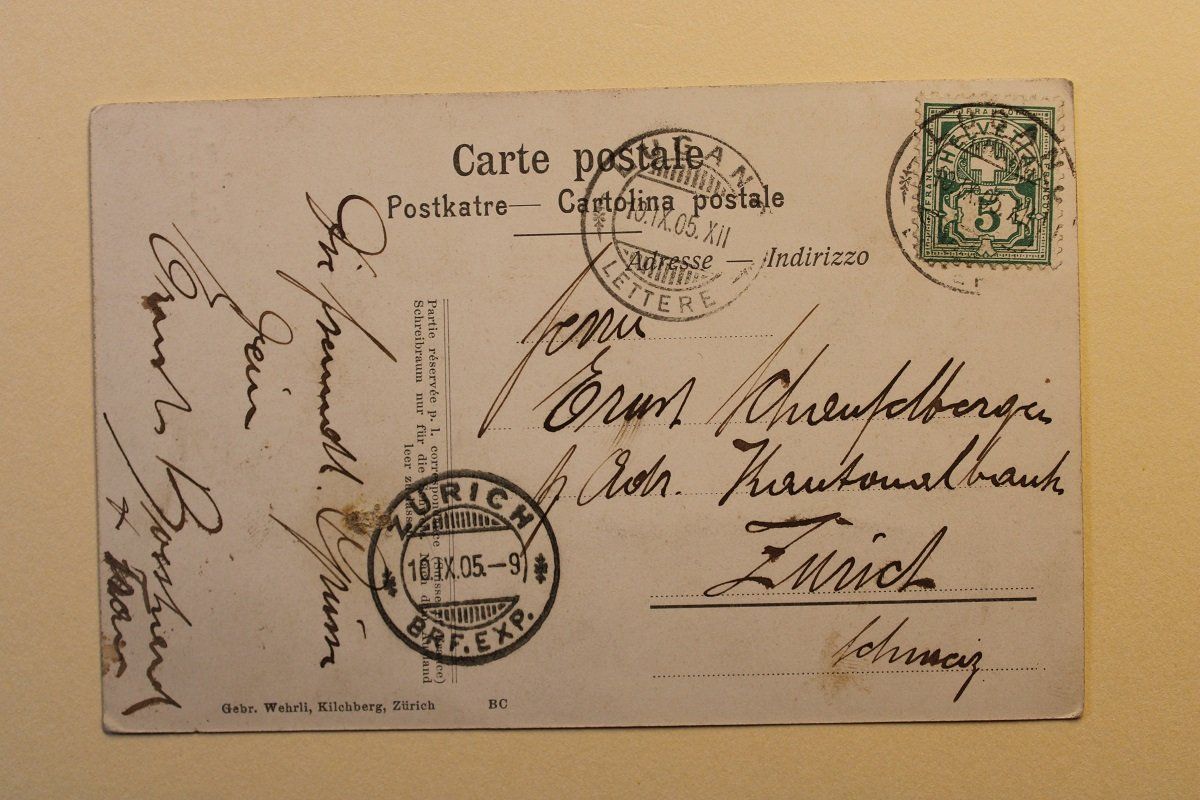 Cartoline postali: AK St. Moritz Bad und Dorf 1905 – Usato da Wettswil venduto da roma010 1