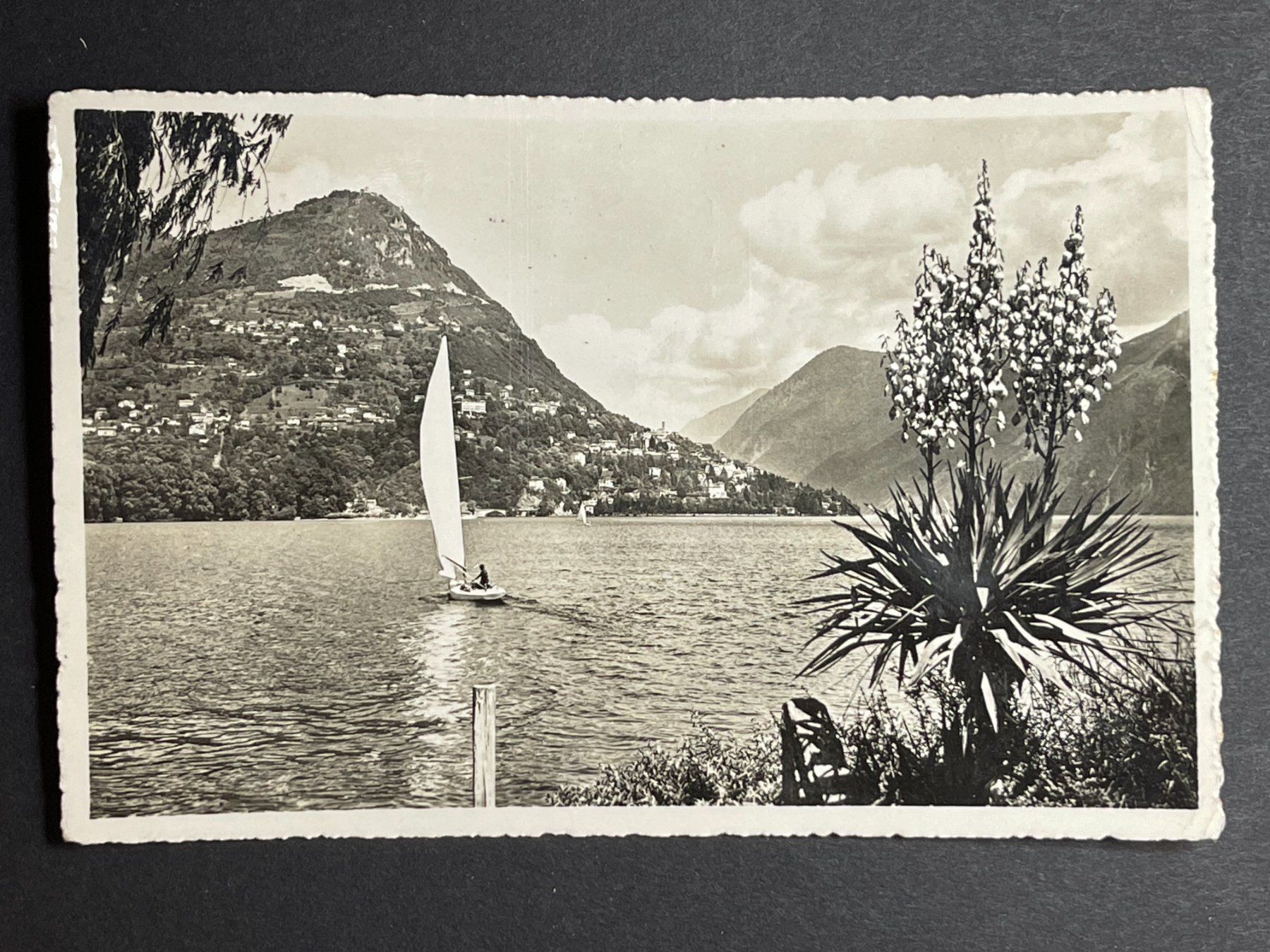 Ansichtskarten: Lugano, Monte Brè – Gebraucht aus Steg VS von _vinci_