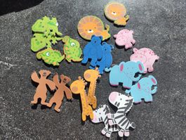 1 Pack Moosgummi Sticker neu Tiere Zoo 18Stk